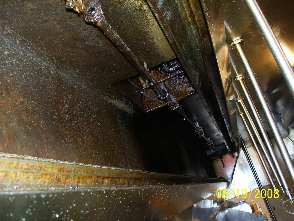 Dirty Hood plenum from GreasePro Restaurant Hood Cleaning Charlotte NC